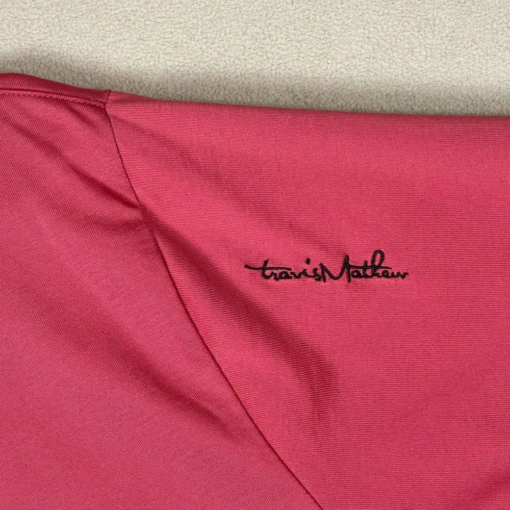 Travis Mathew Polo Shirt Adult Large Red Short Sleeve Golf‎ Rugby Mens